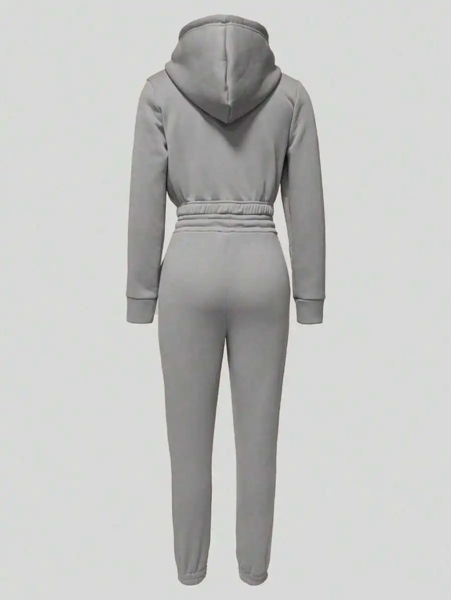 Women Casual Warm Thickened Solid Color Long Sleeve Hooded Sweatshirt And Slim Fit Sports Pants Tracksuit Autumn Winter
Women Casual Warm Thickened Solid Color Long Sleeve Hooded Sweatshirt And Slim Fit Sports Pants Tracksuit Autumn Winter