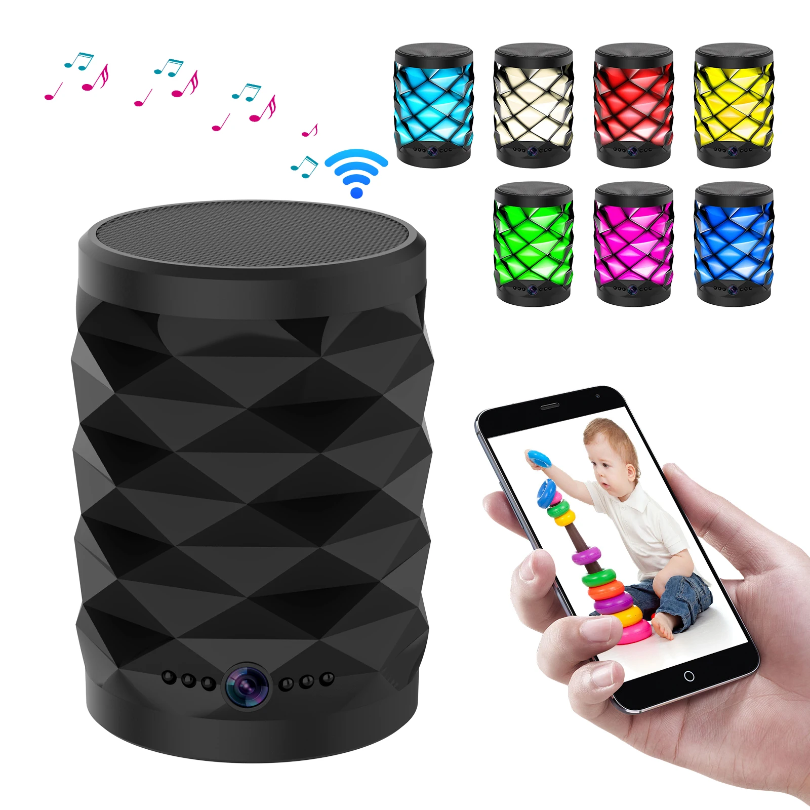Newly upgraded 4K WiFi network camera, portable wireless speaker recorder, home nanny, diamond lamp speaker, security camera
Newly upgraded 4K WiFi network camera, portable wireless speaker recorder, home nanny, diamond lamp speaker, security camera