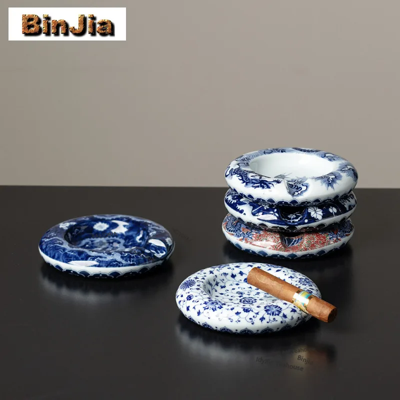 Solid Blue-and-white Ceramic Large Ashtray Elegant Smoking Steamers Ash Tray Weed Smoking Tea Ceremony Accessories Collection
Solid Blue-and-white Ceramic Large Ashtray Elegant Smoking Steamers Ash Tray Weed Smoking Tea Ceremony Accessories Collection