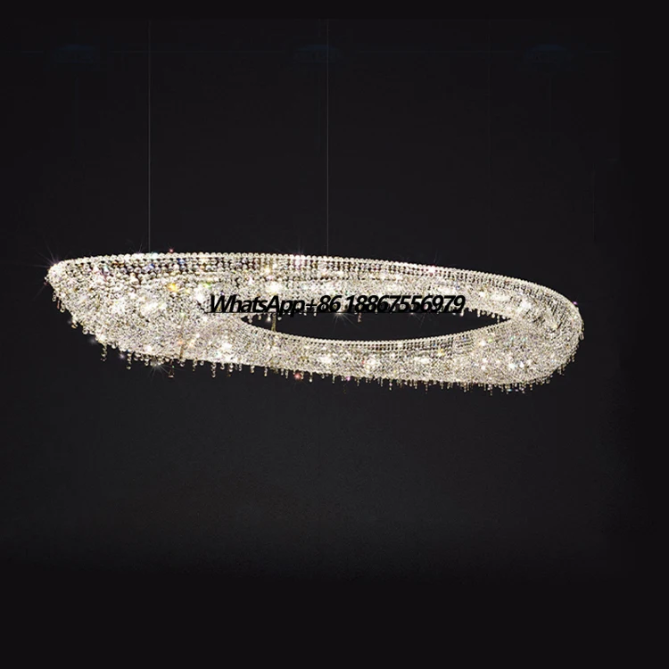 Large Modern Luxury Indoor Pendant Light Adjustable Height K9 Crystal Beads Chandelier for Living Room Oval Ceiling Hanging
Large Modern Luxury Indoor Pendant Light Adjustable Height K9 Crystal Beads Chandelier for Living Room Oval Ceiling Hanging