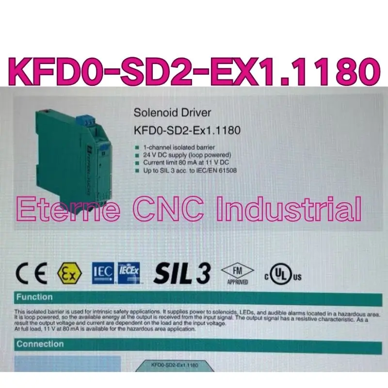Quick delivery of brand new KFD0-SD2-EX1.1180 safety barrier
Quick delivery of brand new KFD0-SD2-EX1.1180 safety barrier