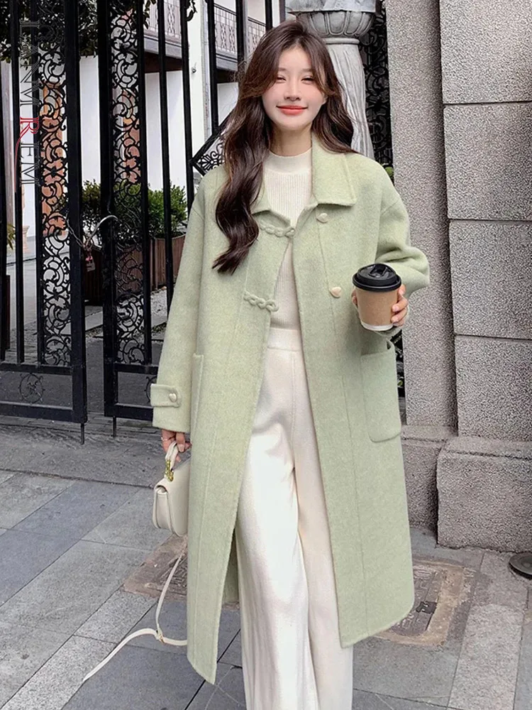 LANMREM Korean Double Sided Woolen Coat For Women Lapel Single Breasted Solid Color Mid Length Coats 2024 Winter New 2Z2985
LANMREM Korean Double Sided Woolen Coat For Women Lapel Single Breasted Solid Color Mid Length Coats 2024 Winter New 2Z2985