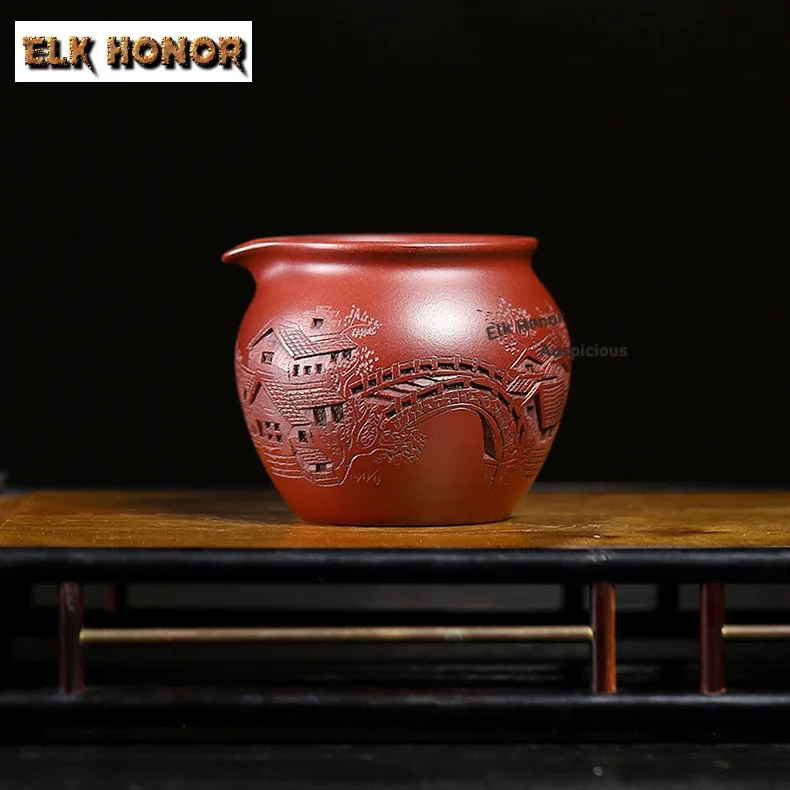 240ml Fully Hand-carved Yixing Purple Clay Tea Pitcher Pour Tea Cha Hai Dispenser Justice Cup Fair Mug Tea Ceremony Accessories
240ml Fully Hand-carved Yixing Purple Clay Tea Pitcher Pour Tea Cha Hai Dispenser Justice Cup Fair Mug Tea Ceremony Accessories