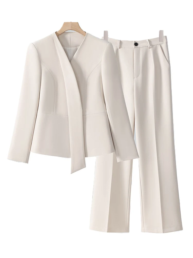 Серый, бежевый, черный женский брючный костюм, формальный комплект из 2 предметов, офисная женская рабочая одежда, пиджак и брюки
Серый, бежевый, черный женский брючный костюм, формальный комплект из 2 предметов, офисная женская рабочая одежда, пиджак и брюки