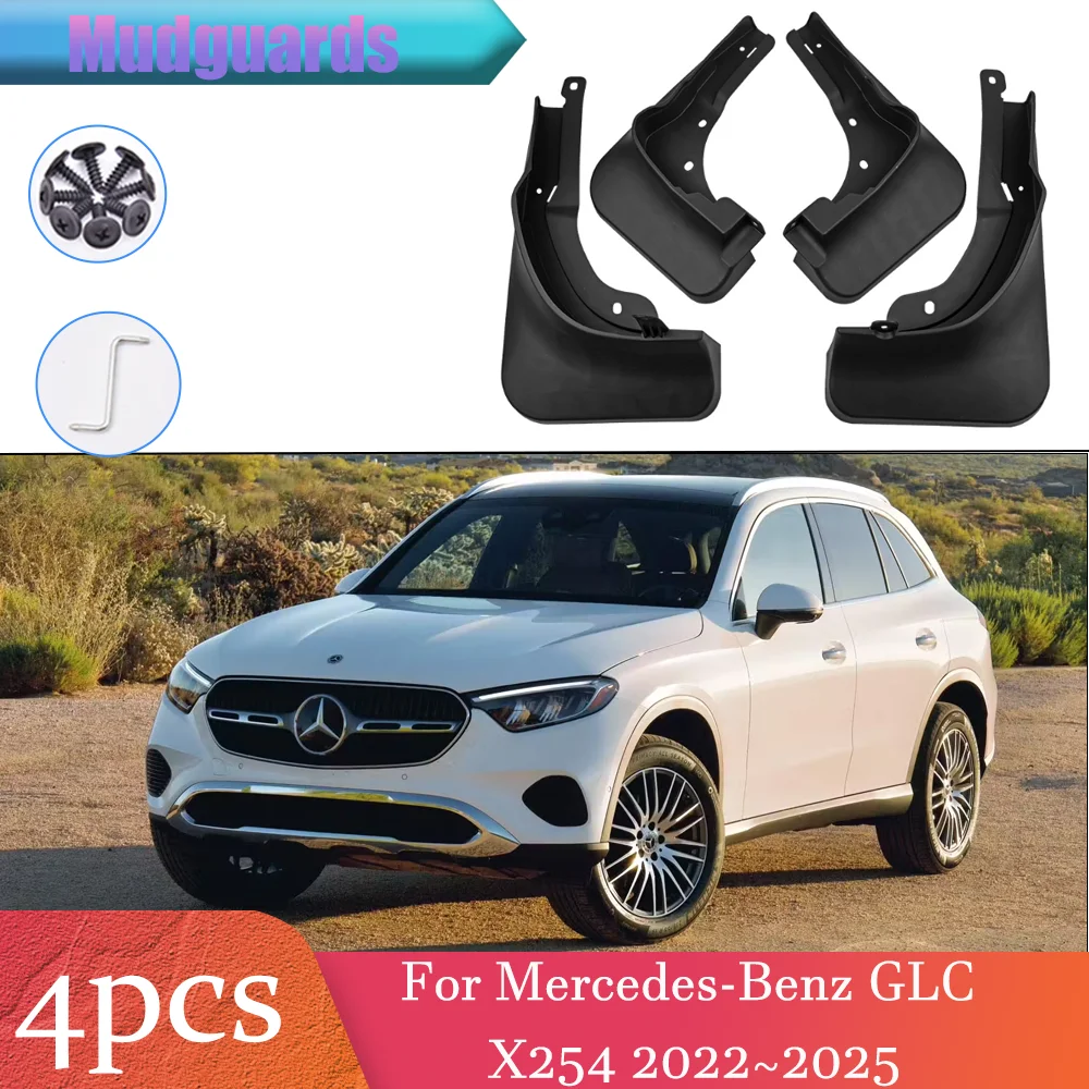Для Mercedes-Benz GLC X254 2022 ~ 2025 2023 2024 автомобильные колеса, брызговики, брызговики, защита крыльев, брызговики, аксессуары 
Для Mercedes-Benz GLC X254 2022 ~ 2025 2023 2024 автомобильные колеса, брызговики, брызговики, защита крыльев, брызговики, аксессуары