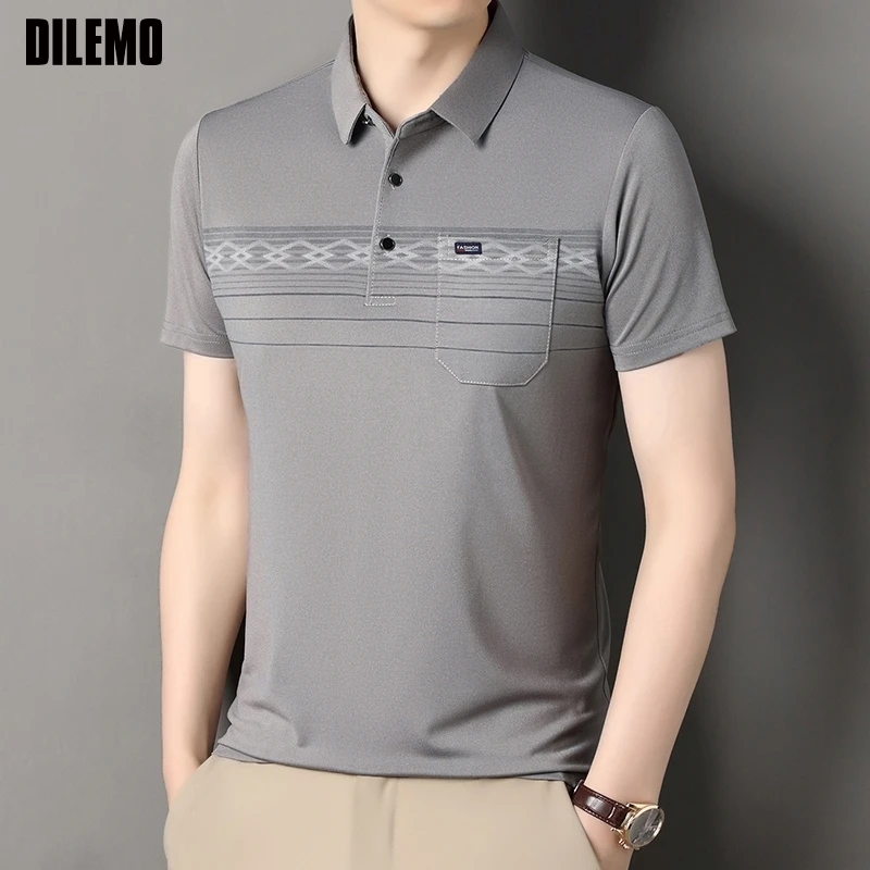 Top Grade Designer Summer Polo Shirt Men New Business Regular Stretch Brand Short Sleeve Casual Luxury Fashions Men Clothes
Top Grade Designer Summer Polo Shirt Men New Business Regular Stretch Brand Short Sleeve Casual Luxury Fashions Men Clothes