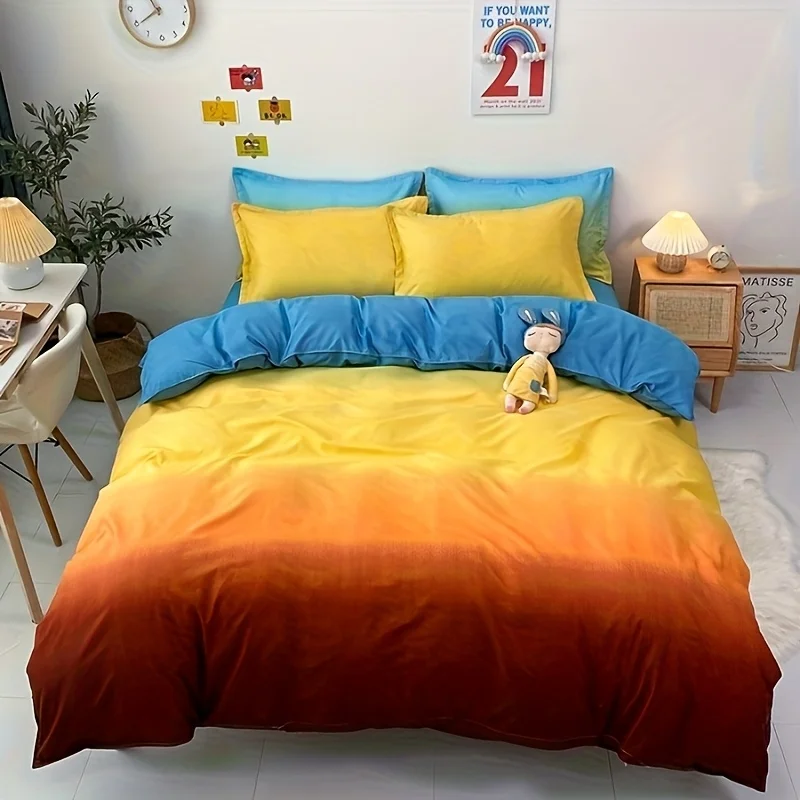 Four-piece bed set, bed sheets, duvet covers, pillowcases, bedding, camping travel goods, RV bedding - comfortable, stylish, bea
Four-piece bed set, bed sheets, duvet covers, pillowcases, bedding, camping travel goods, RV bedding - comfortable, stylish, bea