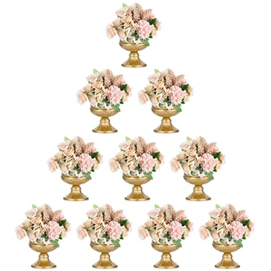 Metal Vases for Table Centerpieces, Gold Compote Pedestal Vase Floral Container Bulk, Brass Mini Footed Bowl Flower Holders Cen
Metal Vases for Table Centerpieces, Gold Compote Pedestal Vase Floral Container Bulk, Brass Mini Footed Bowl Flower Holders Cen
