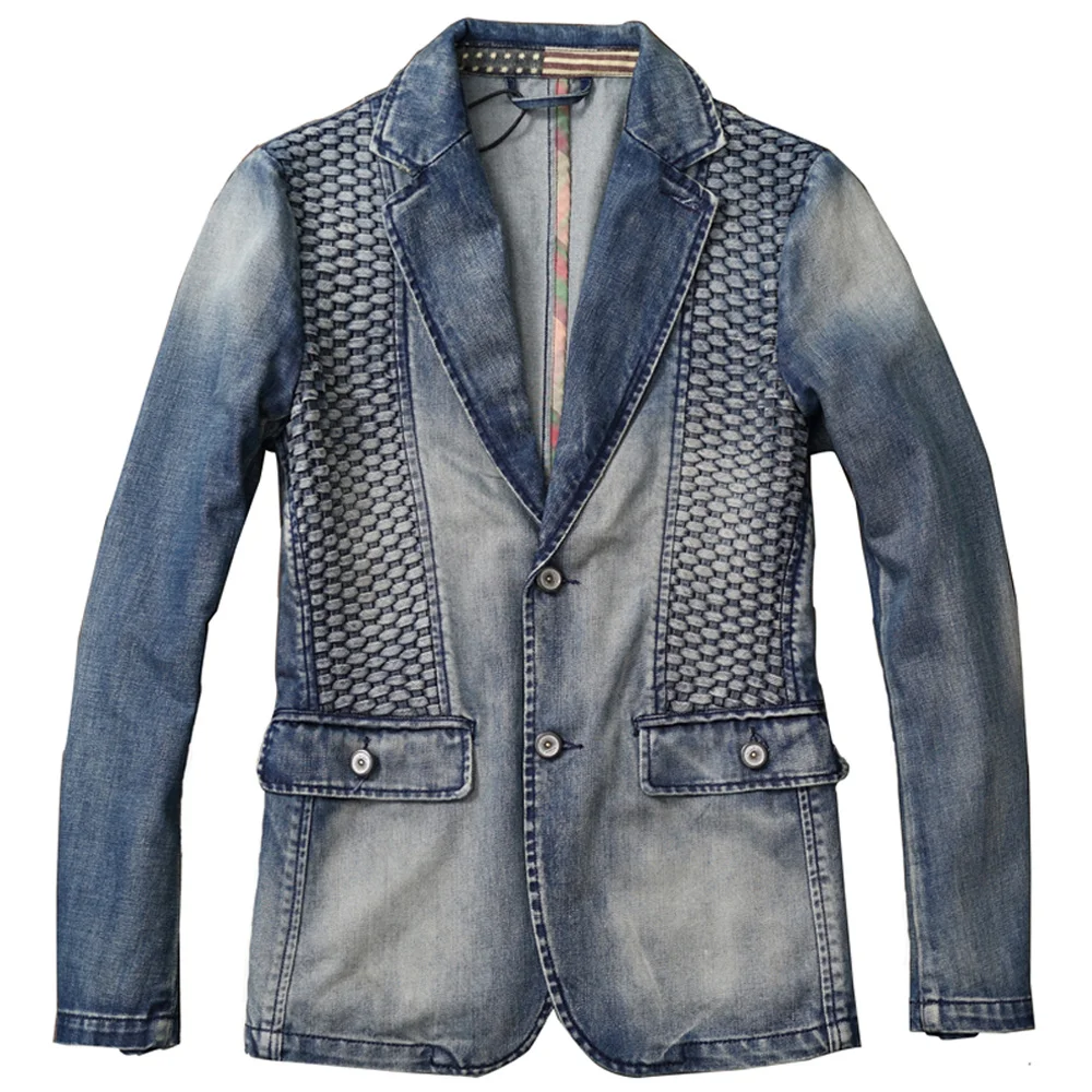 Mens Fashion Dress Casual Suit Denim Coat Slim Fit Model Show Suit Jackets Blazer Coat Spring Overcoat European Designer Clothes
Mens Fashion Dress Casual Suit Denim Coat Slim Fit Model Show Suit Jackets Blazer Coat Spring Overcoat European Designer Clothes