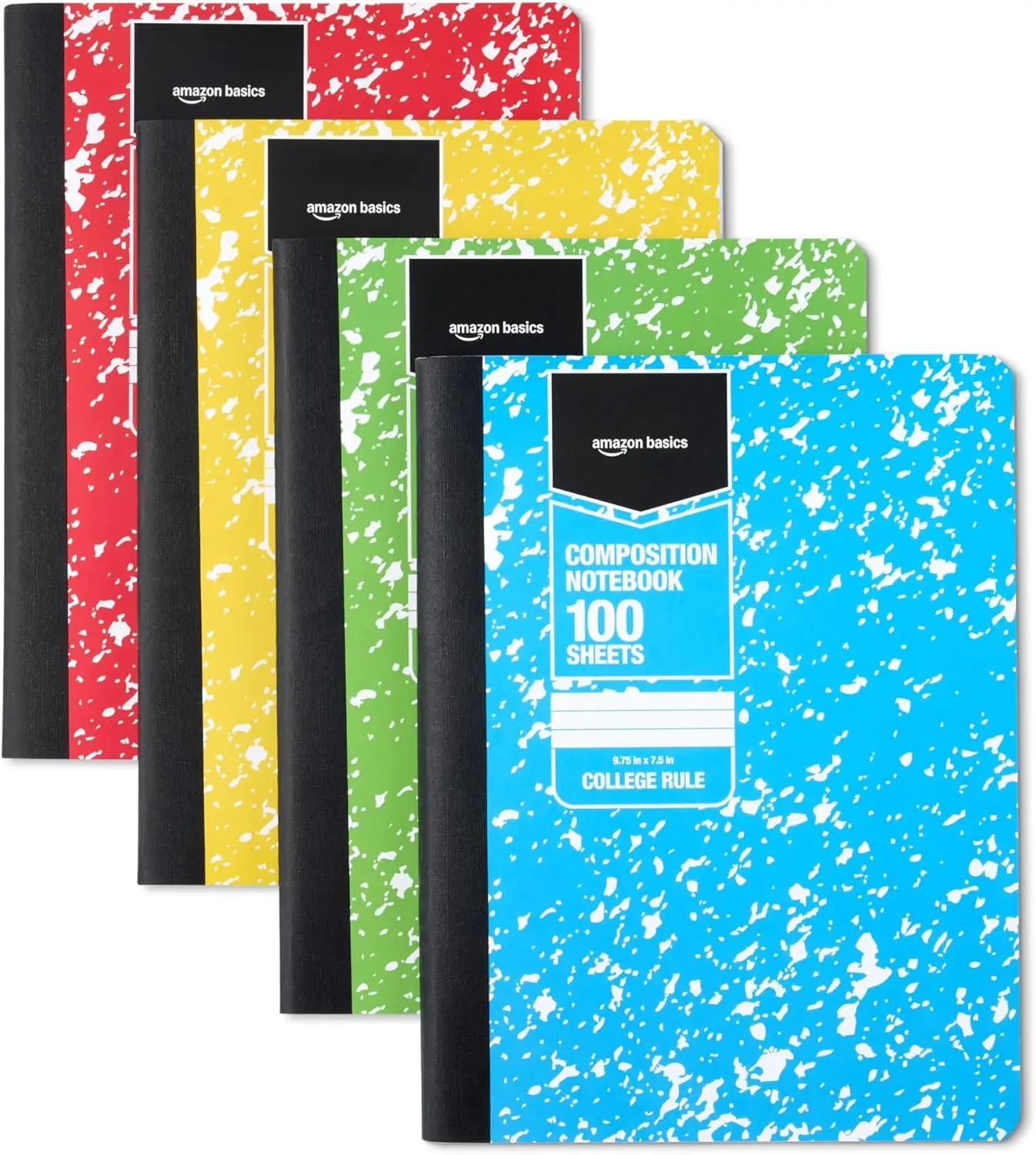 College Ruled Composition Notebooks 4-Pack, 100 Sheets Each, 9.75" x 7.5", Assorted Marble Colors for Note-Taking and Journaling
College Ruled Composition Notebooks 4-Pack, 100 Sheets Each, 9.75" x 7.5", Assorted Marble Colors for Note-Taking and Journaling