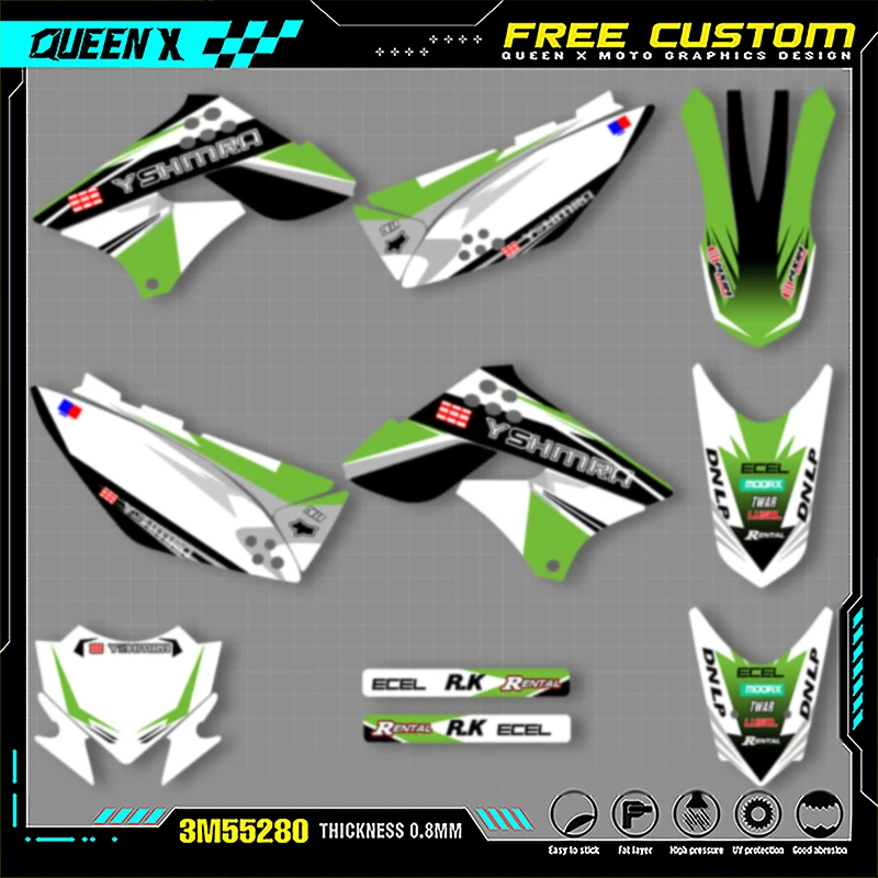 QUEEN X MOTO New Motorcycle Graphics Protect Stickers Kits For KAWASAKI KX125 KX150 125 150 2013 2014 2015 002
QUEEN X MOTO New Motorcycle Graphics Protect Stickers Kits For KAWASAKI KX125 KX150 125 150 2013 2014 2015 002