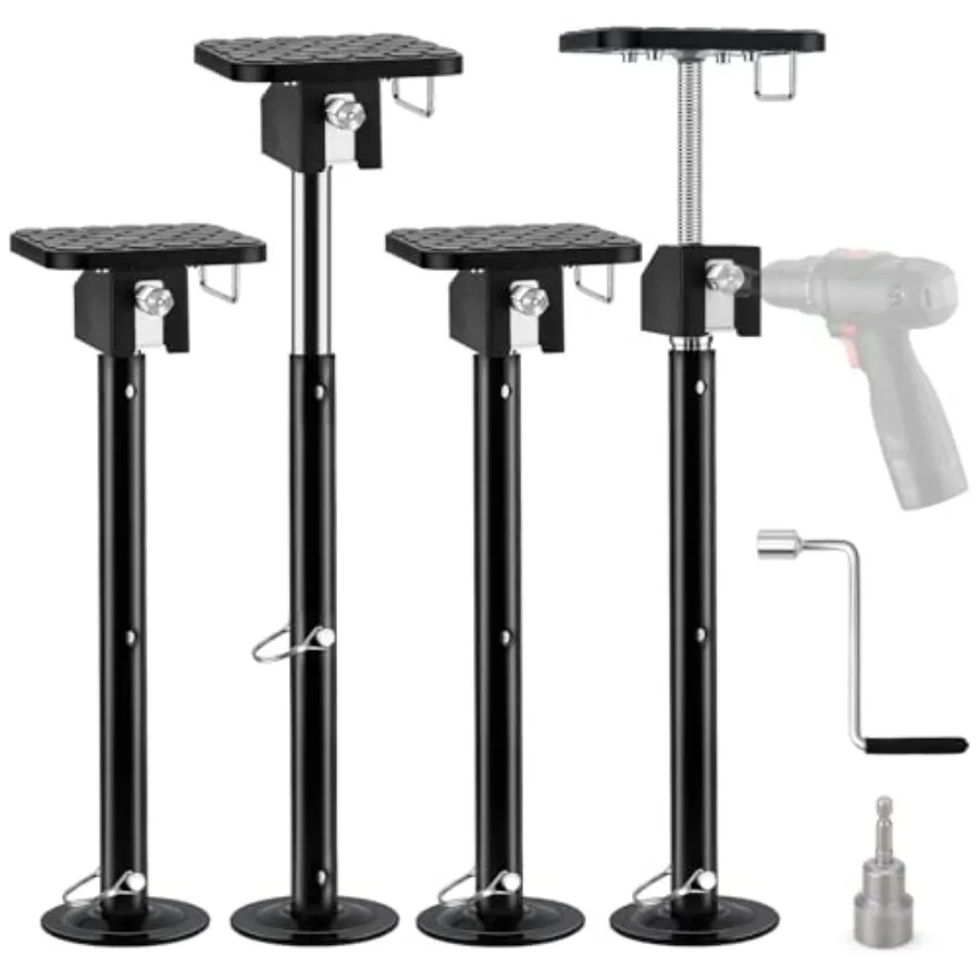RV Slide Out Support Jacks with Flat Top 4PCS Up to 20 000lbs Adjustable Slide Out Jack from 20-49 by Power Drill or Hand Crank
RV Slide Out Support Jacks with Flat Top 4PCS Up to 20 000lbs Adjustable Slide Out Jack from 20-49 by Power Drill or Hand Crank