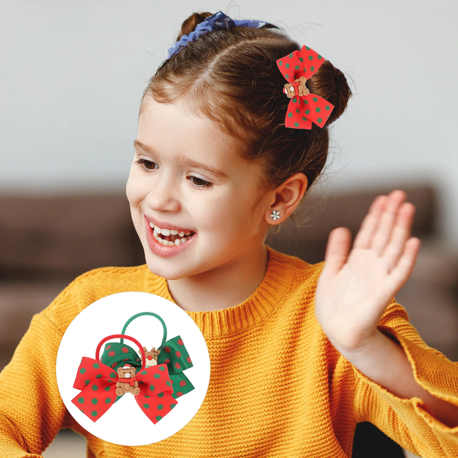 4pcs Bow Hair Tie Scrunchie Red Green Dots Christmas Hair Bands Elastic Ponytail Holders Girls Headdress Holiday Gifts
4pcs Bow Hair Tie Scrunchie Red Green Dots Christmas Hair Bands Elastic Ponytail Holders Girls Headdress Holiday Gifts