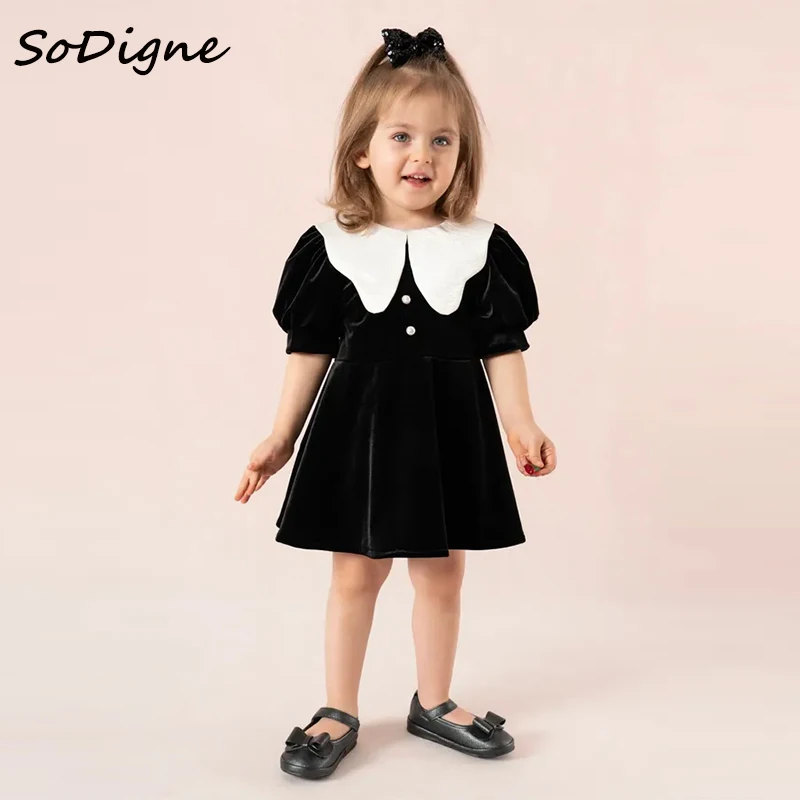 SoDigne A-line Velvet Flower Girl Dress O-neck Sleeveless Short Princess Kid Gown Mini Birthday Party Dresses Customized
SoDigne A-line Velvet Flower Girl Dress O-neck Sleeveless Short Princess Kid Gown Mini Birthday Party Dresses Customized 