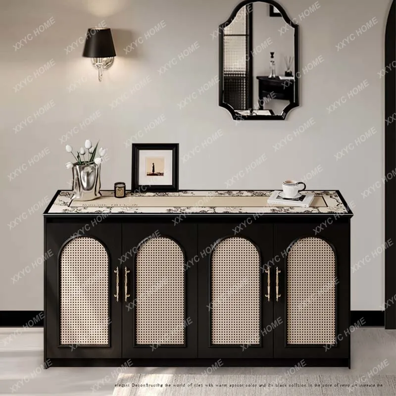 SLLight Luxury Retro Sideboard with Rattan Door, Black Large Capacity Storage Cabinet for Home Use
SLLight Luxury Retro Sideboard with Rattan Door, Black Large Capacity Storage Cabinet for Home Use