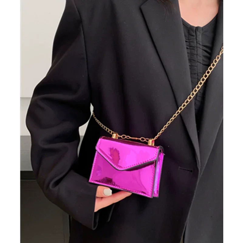 Trendy Hologram Laser Handbag Women New Personalized Fashion Small Square Bag Casual Chain Shiny Lipstick Shoulder Crossbody Bag
Trendy Hologram Laser Handbag Women New Personalized Fashion Small Square Bag Casual Chain Shiny Lipstick Shoulder Crossbody Bag