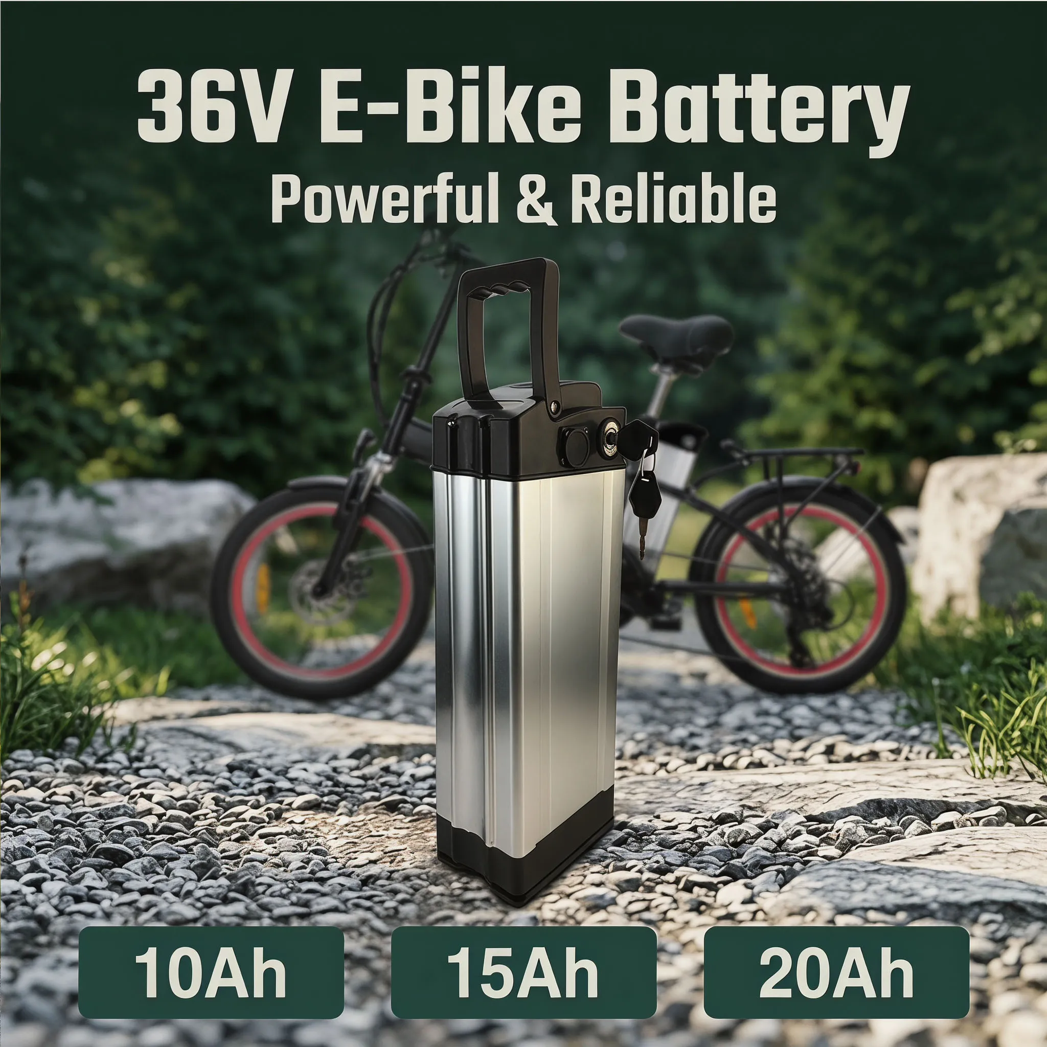 48V 10/15/20Ah HaiBa Li-ion Battery Pack Rechargeable Electric Bicycle E-Scooter Replacement Battery with Charger
48V 10/15/20Ah HaiBa Li-ion Battery Pack Rechargeable Electric Bicycle E-Scooter Replacement Battery with Charger