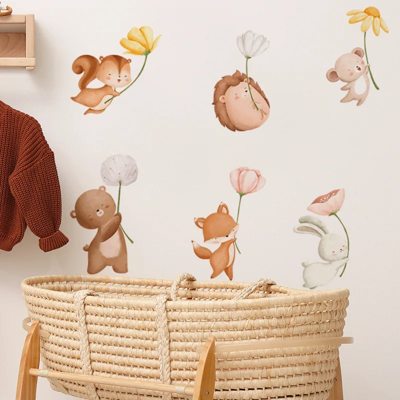 Cartoon Little Animal Flower Parachute Wall Sticker Kids Bedroom Living Room Home Decoration Mural Decor Self-adhesive Wallpaper
Cartoon Little Animal Flower Parachute Wall Sticker Kids Bedroom Living Room Home Decoration Mural Decor Self-adhesive Wallpaper