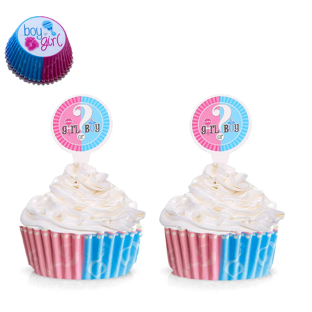 48pcs Boy or Girl Cupcake Wrapper and Topper Gender Reveal Party Decorations Supplies Cake Decorating Baby Shower Decor
48pcs Boy or Girl Cupcake Wrapper and Topper Gender Reveal Party Decorations Supplies Cake Decorating Baby Shower Decor