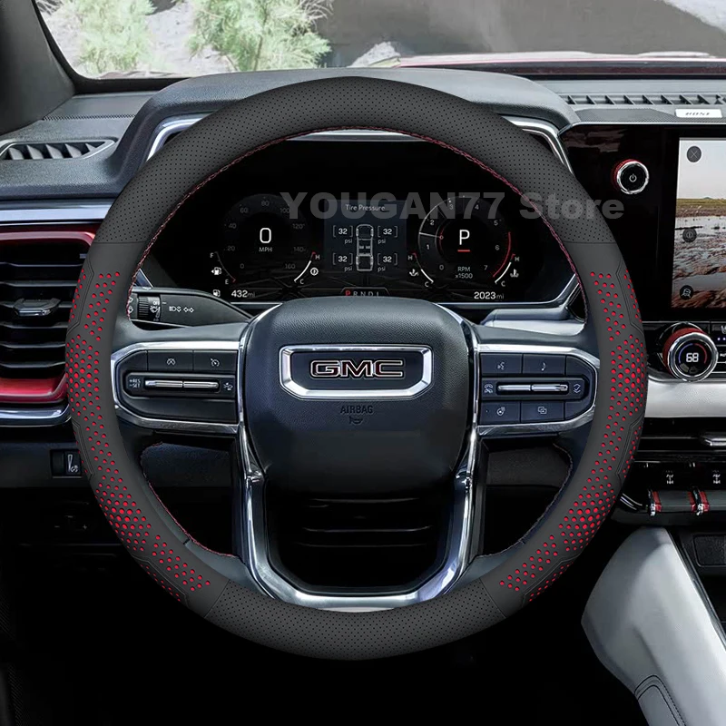 Leather Car Steering Wheel Cover For GMC Canyon AT4 Denali 2024 2015-2023 Sierra 2023 Auto Steering Wheel GMC Canyon Accessories
Leather Car Steering Wheel Cover For GMC Canyon AT4 Denali 2024 2015-2023 Sierra 2023 Auto Steering Wheel GMC Canyon Accessories