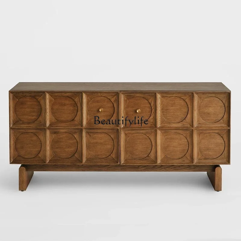 Medieval wabi-sandy wind solid wood TV cabinet personalized French entrance storage log floor cabinet
Medieval wabi-sandy wind solid wood TV cabinet personalized French entrance storage log floor cabinet