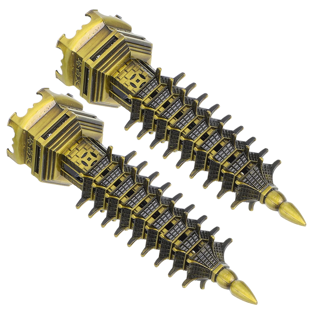 2Pcs Wenchang Tower Decorative Ornament Traditional Chinese Desktop Sculpture Alloy Statue for Home Office Study
2Pcs Wenchang Tower Decorative Ornament Traditional Chinese Desktop Sculpture Alloy Statue for Home Office Study