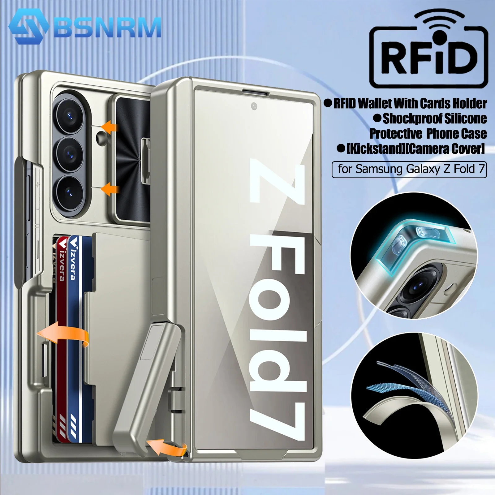 Чехол-кошелек для Samsung Galaxy Z Fold 7, держатель RFID-карты, скрытый кронштейн, чехол для камеры, противоударный силиконовый чехол для телефона-титан
Чехол-кошелек для Samsung Galaxy Z Fold 7, держатель RFID-карты, скрытый кронштейн, чехол для камеры, противоударный силиконовый чехол для телефона-титан