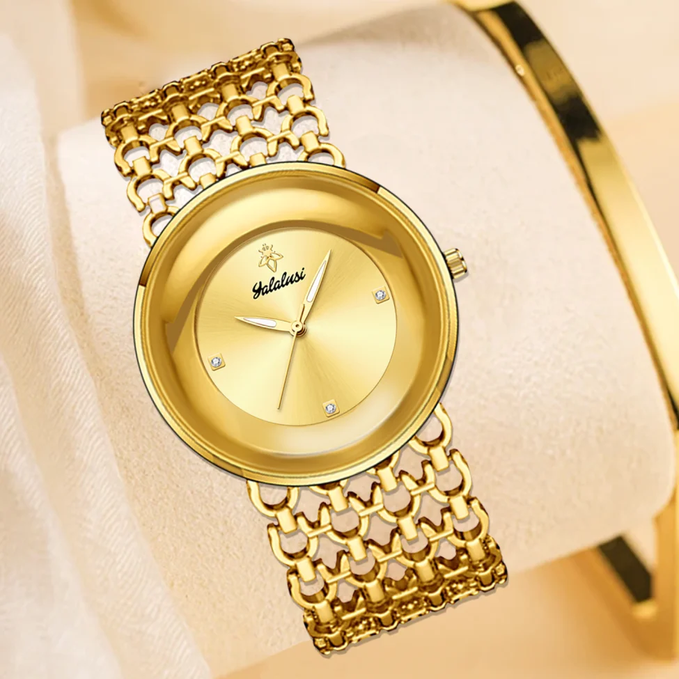 YaLaLuSi Old Money Luxury Ladies Watch Oversized Curved Round Dial Hollow Fishnet Mesh Chain Bracelet Minimal Crystal Marker Elegant Office Quartz Wristwatch For Women
YaLaLuSi Old Money Luxury Ladies Watch Oversized Curved Round Dial Hollow Fishnet Mesh Chain Bracelet Minimal Crystal Marker Elegant Office Quartz Wristwatch For Women