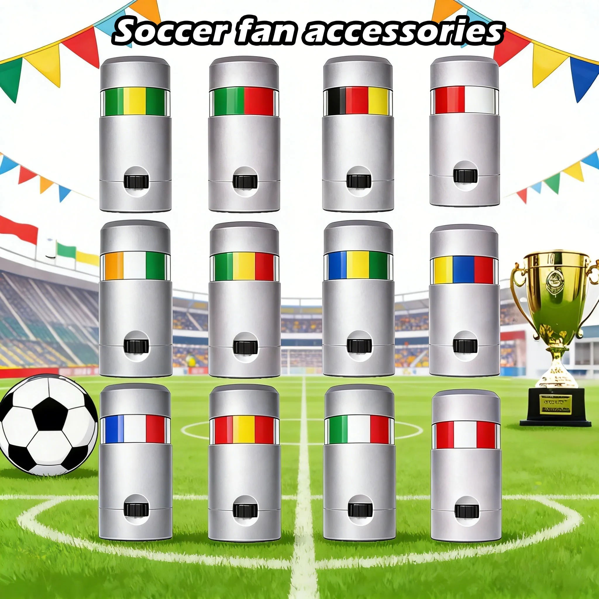 National flag face and body football fan camouflage paint stick Sports game cheering decoration
National flag face and body football fan camouflage paint stick Sports game cheering decoration