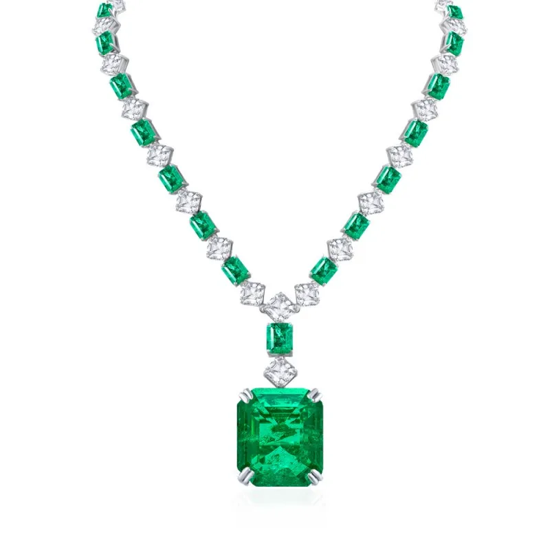 ZOCA Top Quality Real 925 Sterling Silver Square Emerald White CZ Gem Wedding Drop Pendant Necklace Luxury Fine Jewelry
ZOCA Top Quality Real 925 Sterling Silver Square Emerald White CZ Gem Wedding Drop Pendant Necklace Luxury Fine Jewelry