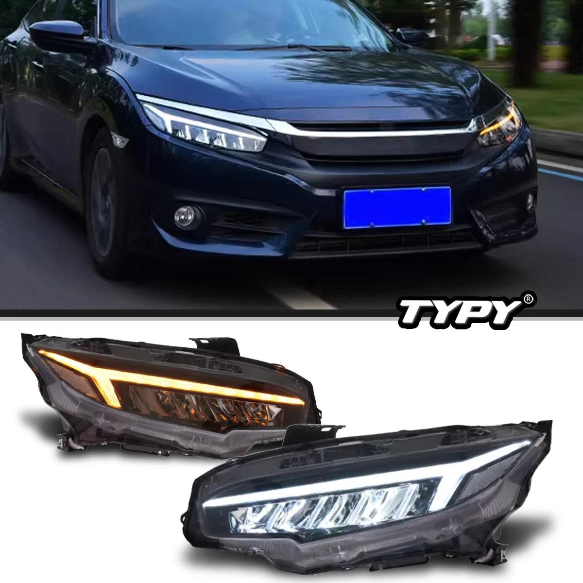 Car Light For Honda 10th Civic Headlight Hatchback Sedan FK7 FK8 Full LED Headlamp DRL Sequential Turn Signal
Car Light For Honda 10th Civic Headlight Hatchback Sedan FK7 FK8 Full LED Headlamp DRL Sequential Turn Signal