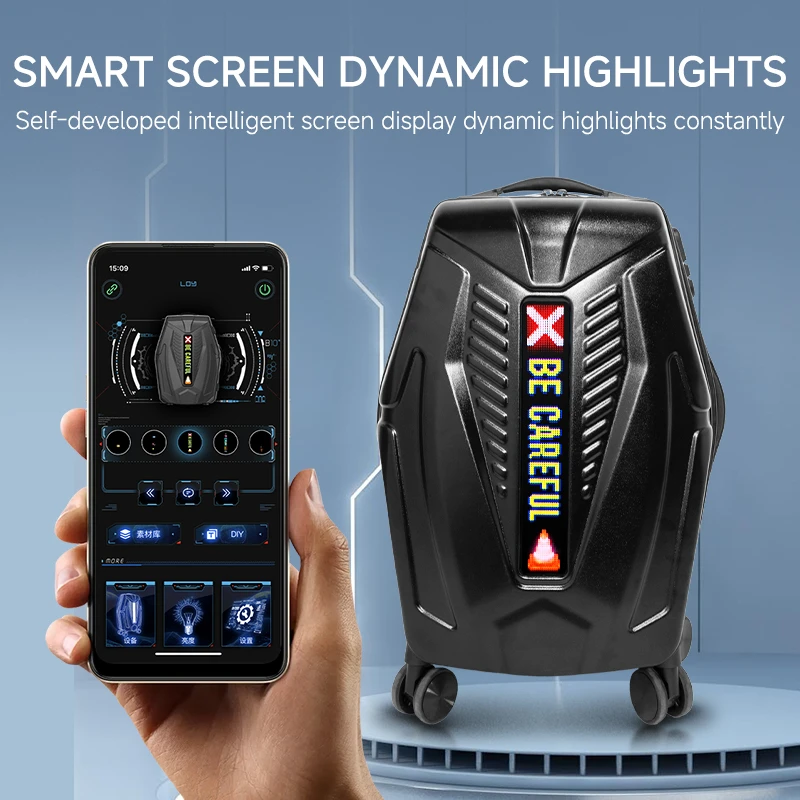 New LED Luggage Trolley Case DIY Bluetooth Expression Luggage Case Suitcases Travel Bags Suitcases On Wheels
New LED Luggage Trolley Case DIY Bluetooth Expression Luggage Case Suitcases Travel Bags Suitcases On Wheels