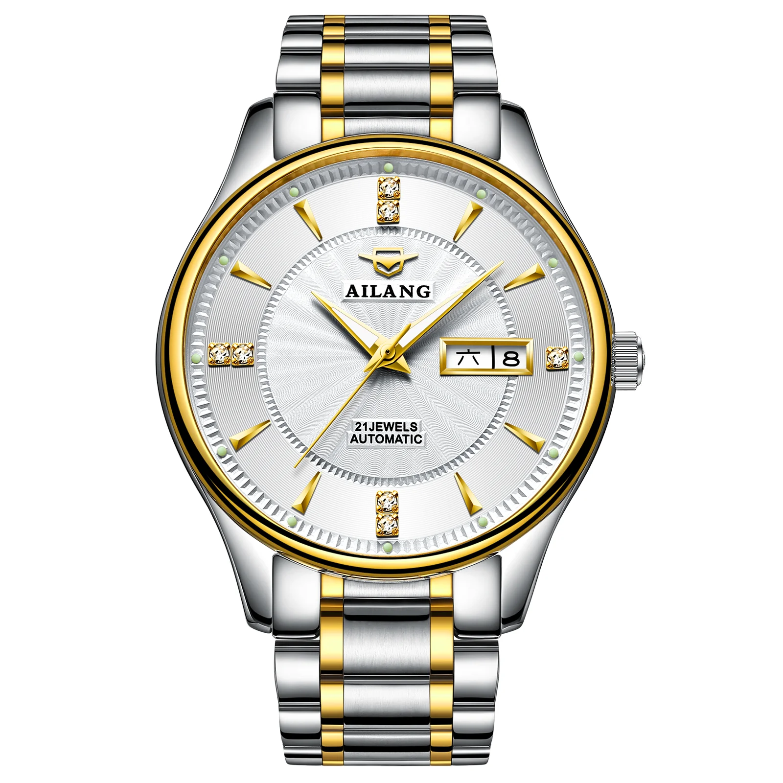 AILANG Men Watches,Stainless Steel Bussiness Watches for Men,Luminous Mechanical Watches Black/White/Gold, Waterproof Watch
AILANG Men Watches,Stainless Steel Bussiness Watches for Men,Luminous Mechanical Watches Black/White/Gold, Waterproof Watch