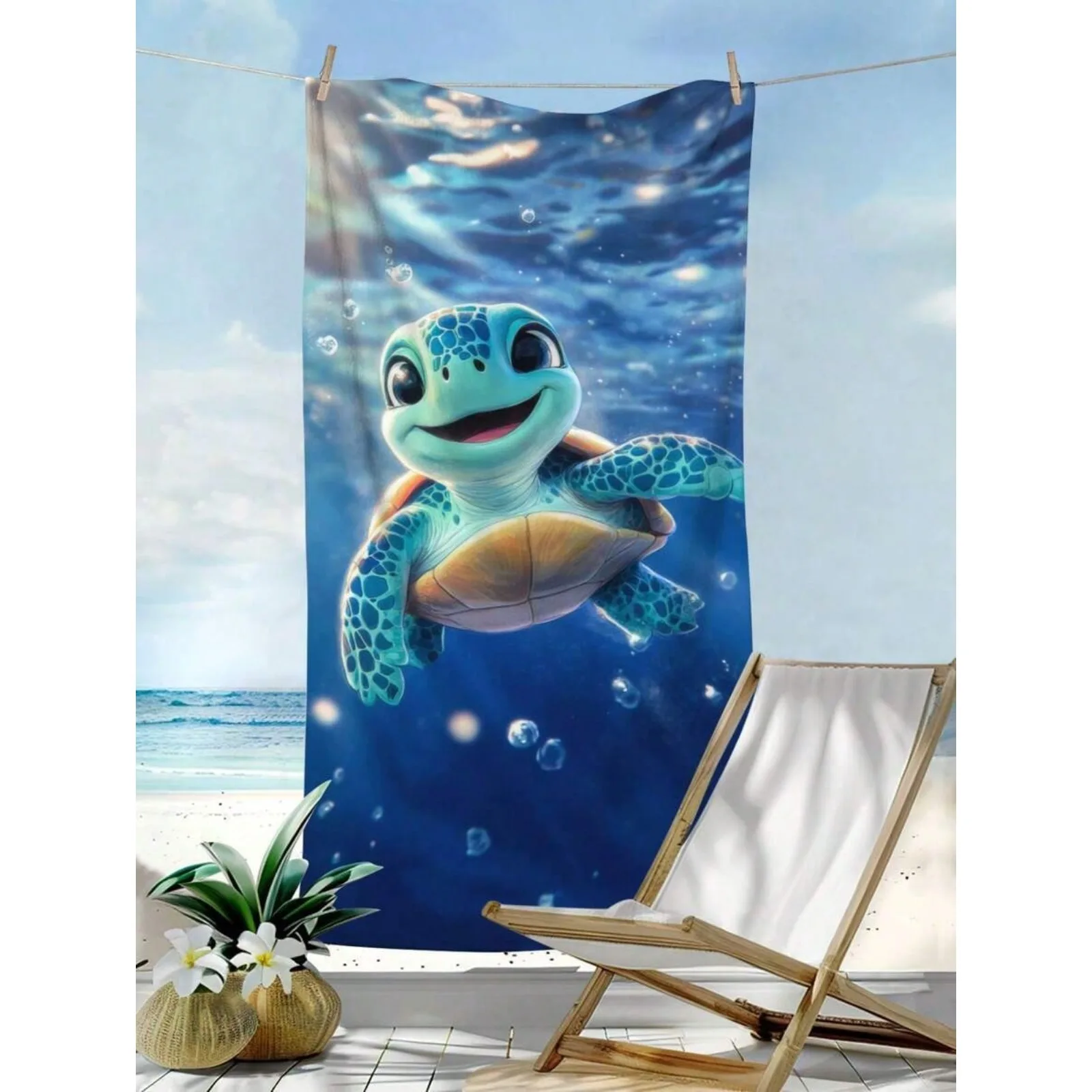 1pc Cartoon Sea Turtle Pattern Microfiber Absorbent Towel For Swimming, Beach, Travel, Outdoor Summer Travel, Vacation Holiday Bathroom Decor Beach Essentials
1pc Cartoon Sea Turtle Pattern Microfiber Absorbent Towel For Swimming, Beach, Travel, Outdoor Summer Travel, Vacation Holiday Bathroom Decor Beach Essentials