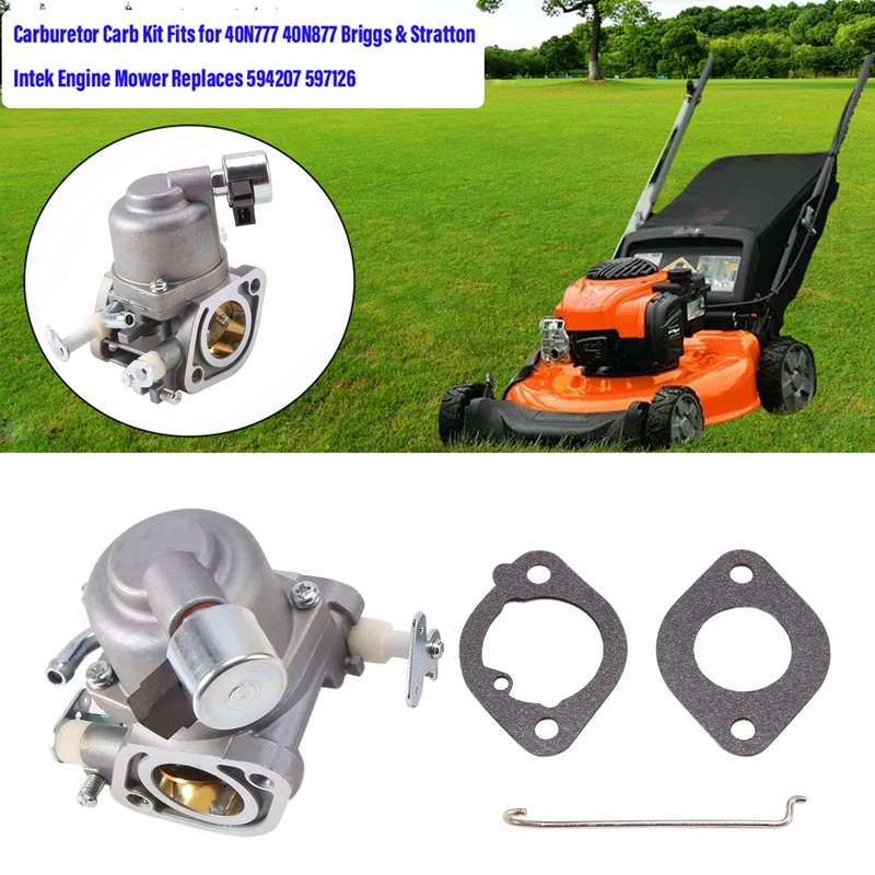 Карбюратор ДЛЯ Briggs & Stratton 40N777 4ON877 Intek двигатель косилки 594207 597126 595216 Carb
Карбюратор ДЛЯ Briggs & Stratton 40N777 4ON877 Intek двигатель косилки 594207 597126 595216 Carb