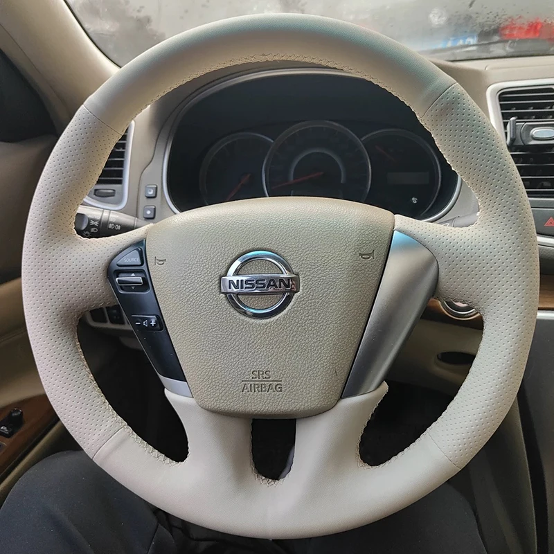 Сшитый вручную нескользящий дышащий кожаный чехол на руль для Nissan Altima 2008-2012 Murano 2011-2013, автомобильный аксессуар
Сшитый вручную нескользящий дышащий кожаный чехол на руль для Nissan Altima 2008-2012 Murano 2011-2013, автомобильный аксессуар