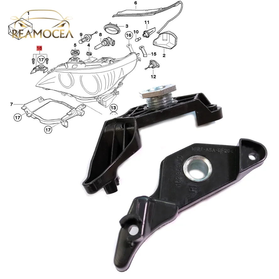 Reamocea 2x Car Headlight Repair Bracket Clips 63126941478 63126942478 Fit for BMW 5 Series E60 E61 2004 2005 2006 - 2009 2010
Reamocea 2x Car Headlight Repair Bracket Clips 63126941478 63126942478 Fit for BMW 5 Series E60 E61 2004 2005 2006 - 2009 2010