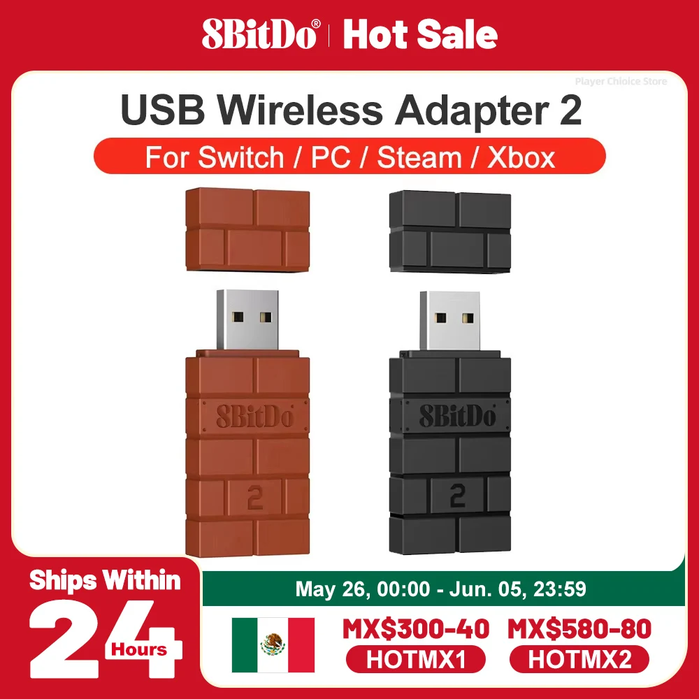 8BitDo USB Wireless Bluetooth Adapter 2 for Nintendo Switch PS3 PS5 Xbox JoyCon Controller Windows Mac Raspberry Pi
8BitDo USB Wireless Bluetooth Adapter 2 for Nintendo Switch PS3 PS5 Xbox JoyCon Controller Windows Mac Raspberry Pi