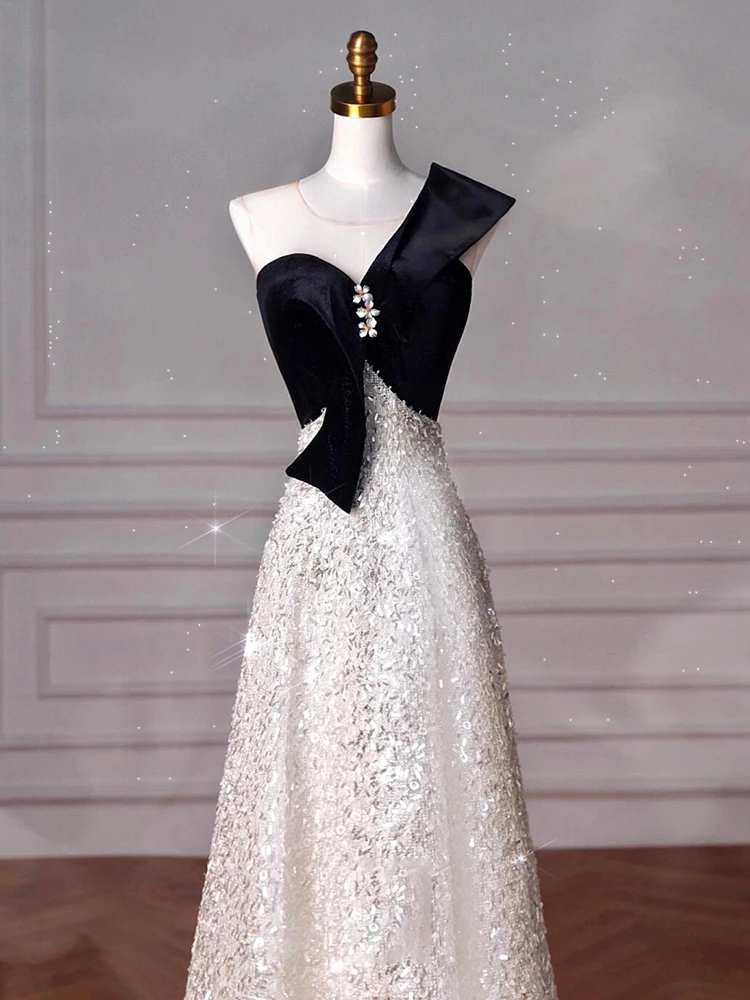 Ele Long Bla Evening Gown Sparkling Beads Bridal Dr Wedding Reception Host Dr Formal Ball Gown Cus Made
Ele Long Bla Evening Gown Sparkling Beads Bridal Dr Wedding Reception Host Dr Formal Ball Gown Cus Made