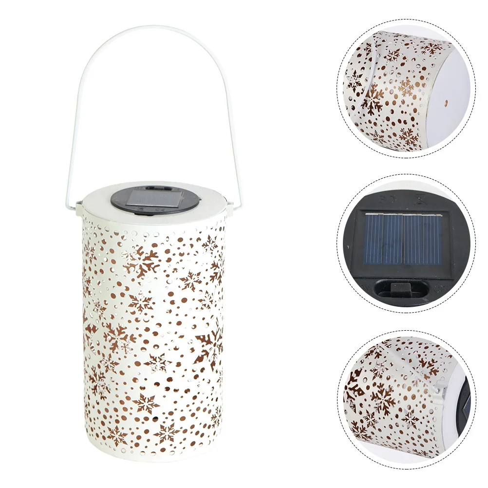 1Pcs Solar Powered Iron Lantern Snowflake Projection Lamp Hollow-Out Garden Yard Decor Solar Snowflake Light Iron Work Light
1Pcs Solar Powered Iron Lantern Snowflake Projection Lamp Hollow-Out Garden Yard Decor Solar Snowflake Light Iron Work Light