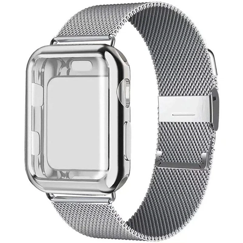 Чехол и ремешок для iWatch Band 38 мм 42 мм, браслет из нержавеющей стали для Apple Watch 7 45 мм 44 мм 40 мм 41 мм SE Series 6 5 4, Обложка для браслета
Чехол и ремешок для iWatch Band 38 мм 42 мм, браслет из нержавеющей стали для Apple Watch 7 45 мм 44 мм 40 мм 41 мм SE Series 6 5 4, Обложка для браслета