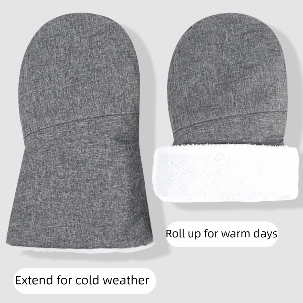 Warm Fleece Lined Winter Strollers Gloves Waterproof Nylon Exterior Adjustable Pushchair Mittens Zipper Closure Thicken
Warm Fleece Lined Winter Strollers Gloves Waterproof Nylon Exterior Adjustable Pushchair Mittens Zipper Closure Thicken