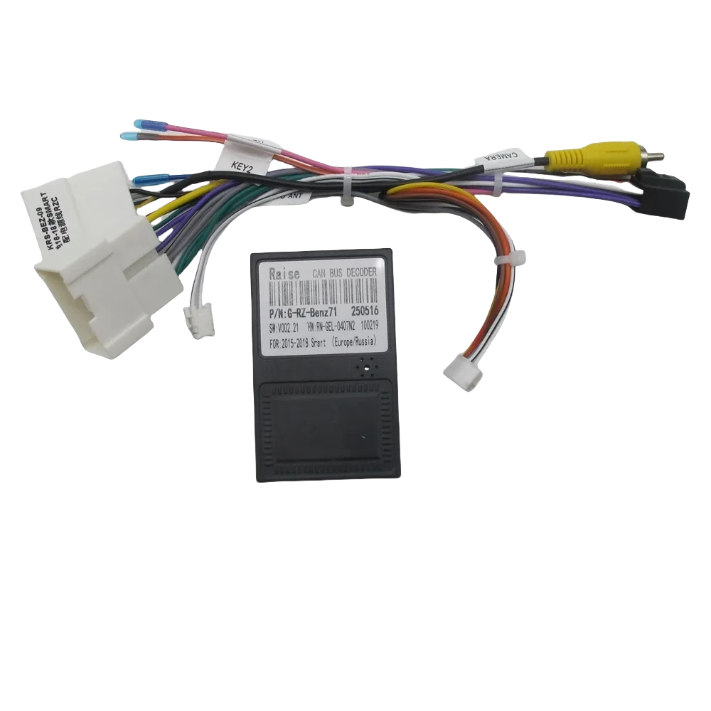 For BENZ Smart For two/four 2015-2018 16Pin CANBUS Wiring Harness Adapter for Android 2DIN Stereo Head Unit
For BENZ Smart For two/four 2015-2018 16Pin CANBUS Wiring Harness Adapter for Android 2DIN Stereo Head Unit