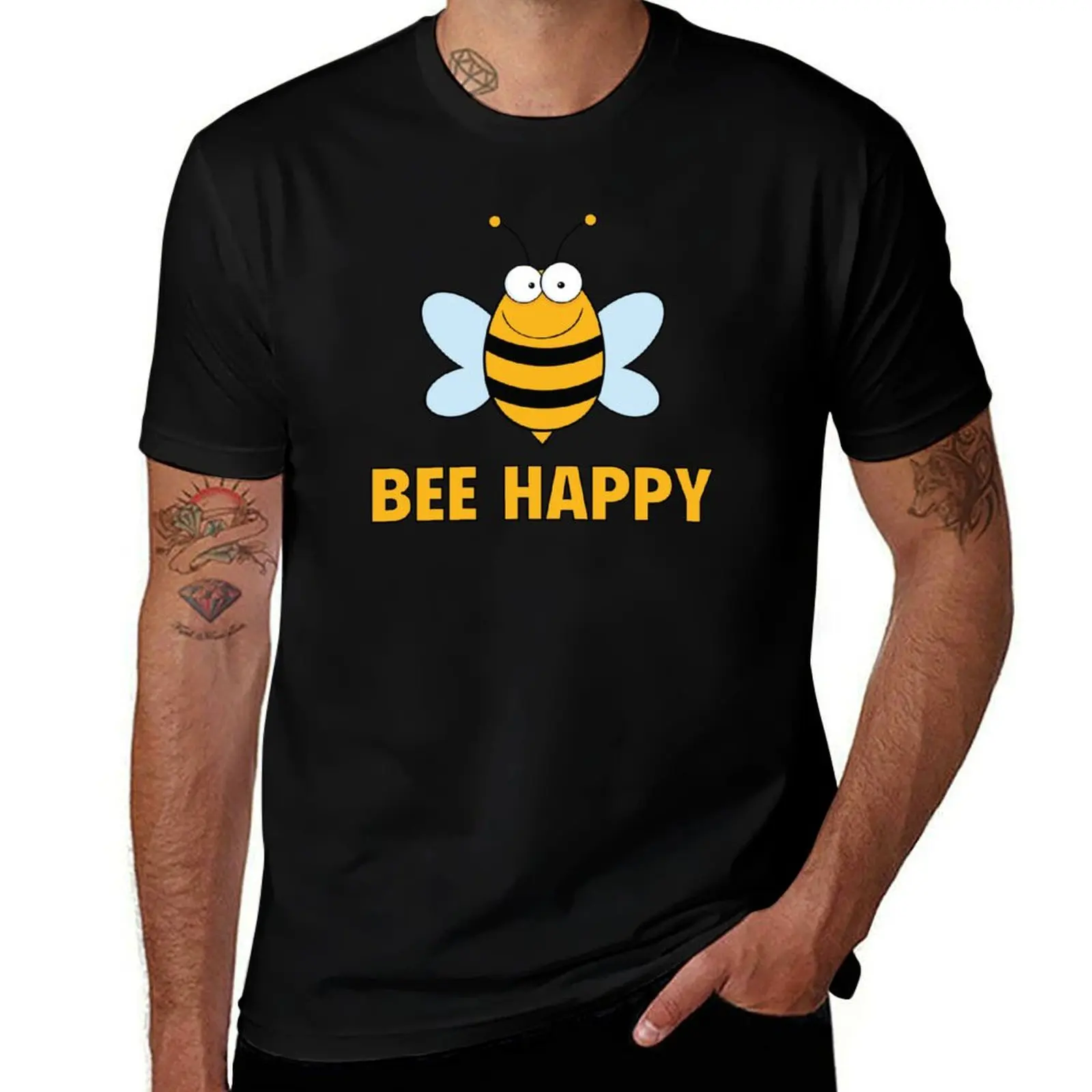 Bee Happy T-Shirt anime vintage clothes oversizeds blanks mens t shirts top quality
Bee Happy T-Shirt anime vintage clothes oversizeds blanks mens t shirts top quality