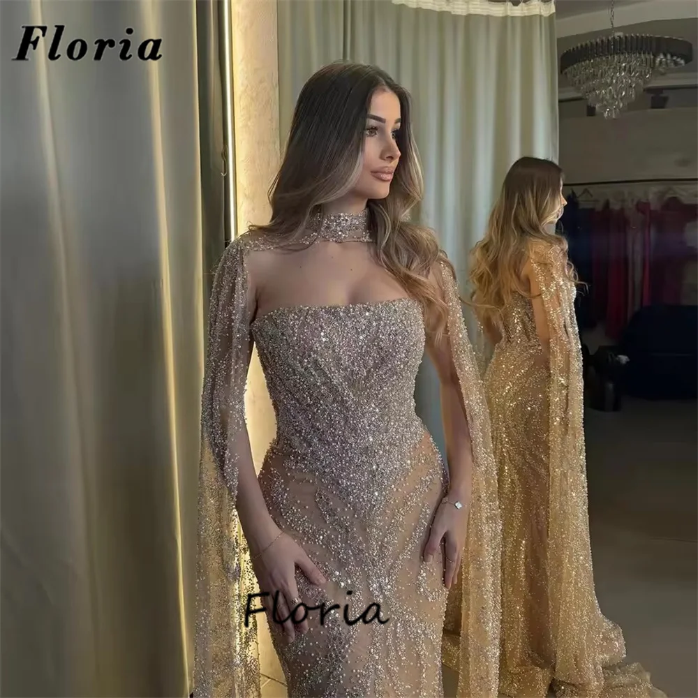 2 In 1 Champagne Mermaid Evening Dresses Cape Long Cloak Wedding Party Dress Beaded Prom Dress Vestidos De Cóctel Customized
2 In 1 Champagne Mermaid Evening Dresses Cape Long Cloak Wedding Party Dress Beaded Prom Dress Vestidos De Cóctel Customized
