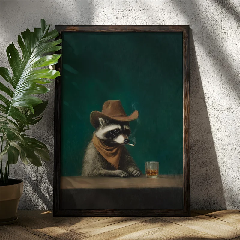 Funny Western Cowboy Animals Smoking Raccoon Duck Bear Poster Print Canvas Painting Vintage Wall Art Pictures Home Bar Decor
Funny Western Cowboy Animals Smoking Raccoon Duck Bear Poster Print Canvas Painting Vintage Wall Art Pictures Home Bar Decor