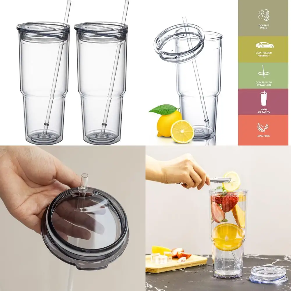 30oz/2 pcs classic insulated tumblers,double wall acrylic tumbler with lid,reusable plastic insulated tumblers with straw,for c
30oz/2 pcs classic insulated tumblers,double wall acrylic tumbler with lid,reusable plastic insulated tumblers with straw,for c