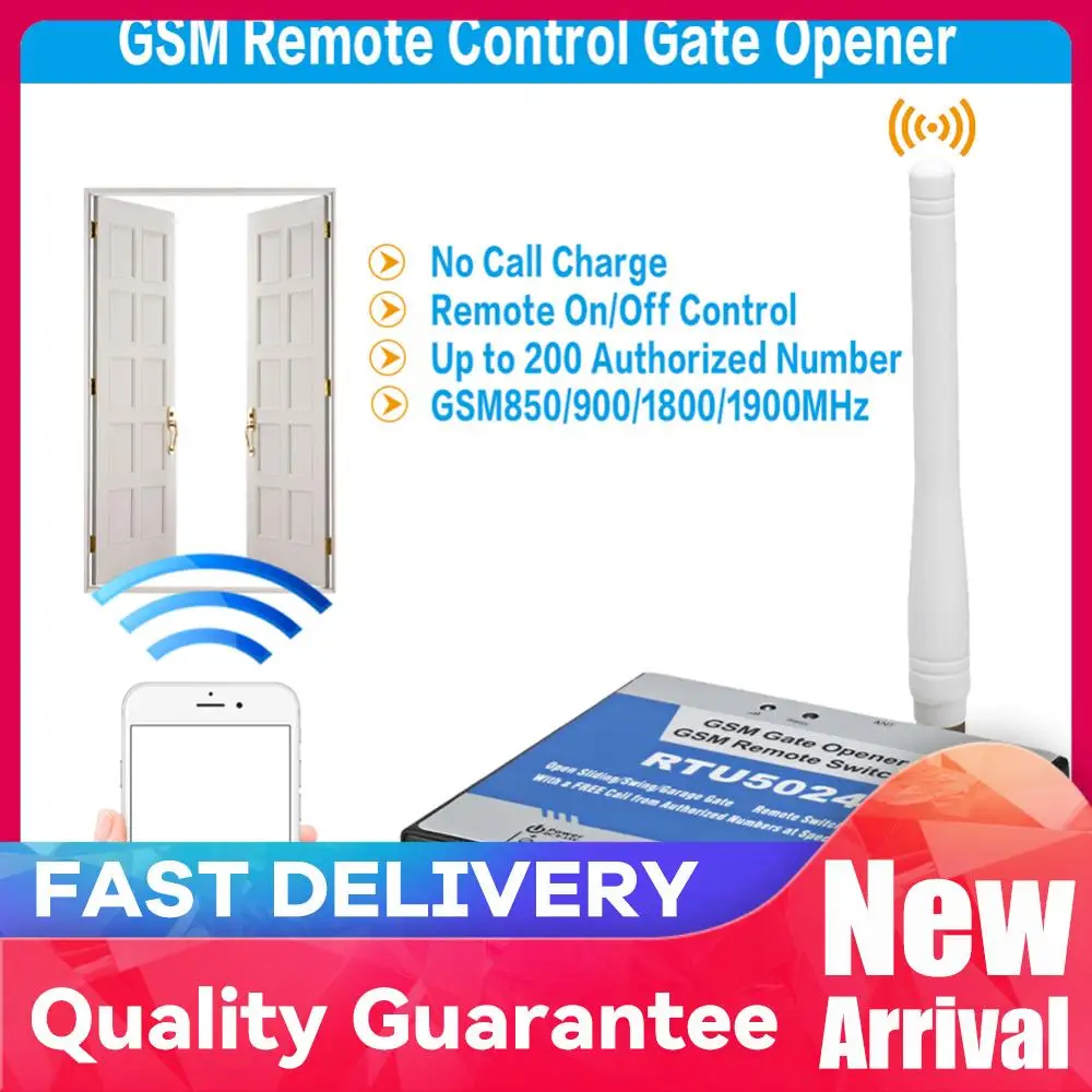 Беспроводное реле-открыватель ворот RTU5024 GSM с дистанционным управлением, переключатель доступа к двери, бесплатный звонок 850/900/1800/1900 МГц для защиты дверей
Беспроводное реле-открыватель ворот RTU5024 GSM с дистанционным управлением, переключатель доступа к двери, бесплатный звонок 850/900/1800/1900 МГц для защиты дверей