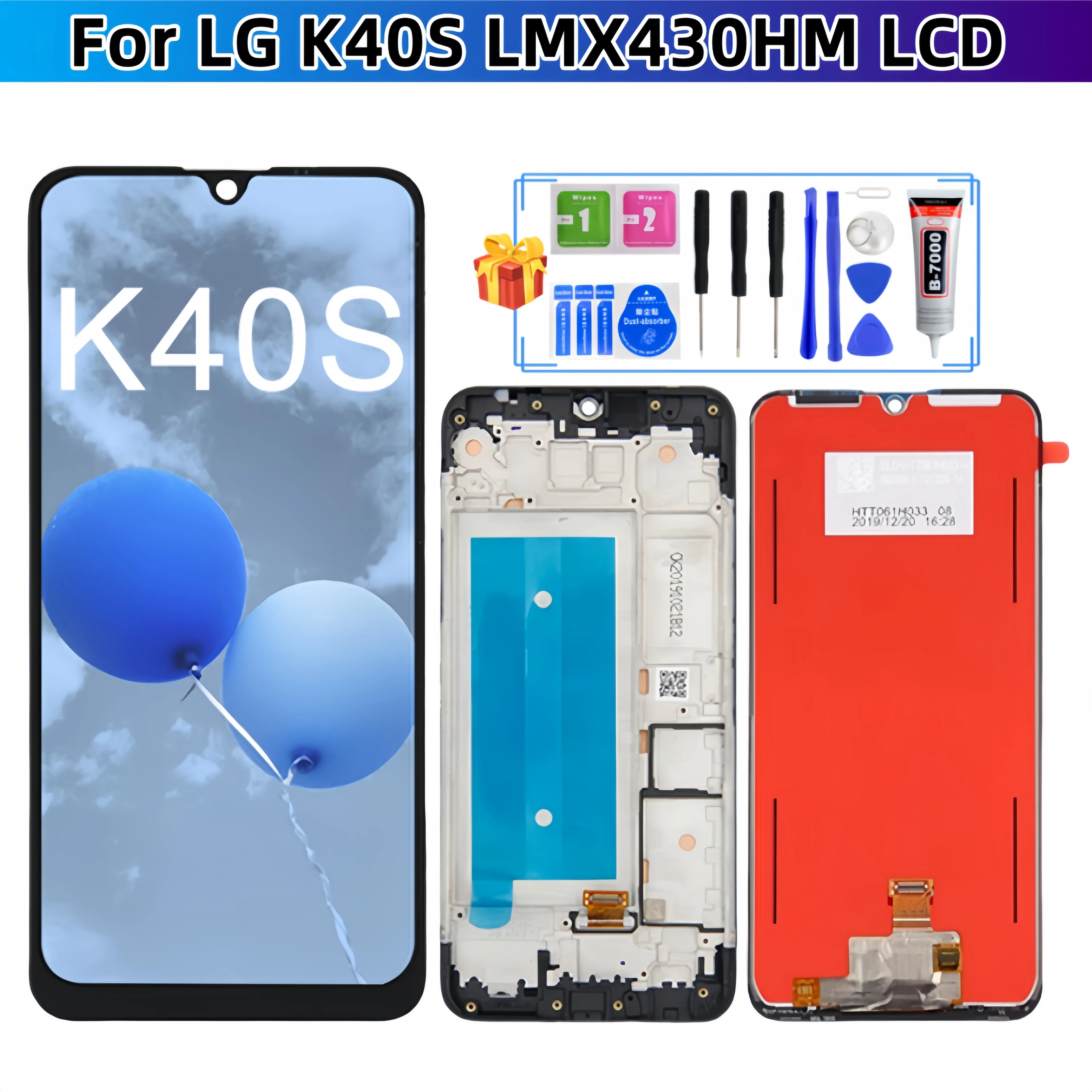 Для LG K40S LMX430HM LM-X430 ЖК-дисплей с сенсорным экраном в сборе, запасные части для ЖК-дисплея
Для LG K40S LMX430HM LM-X430 ЖК-дисплей с сенсорным экраном в сборе, запасные части для ЖК-дисплея
