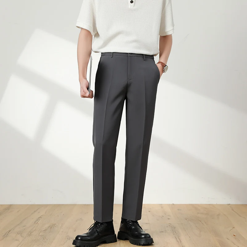 TPcy96 Spring and summer draping new men's casual pants straight Korean business loose pants long
TPcy96 Spring and summer draping new men's casual pants straight Korean business loose pants long